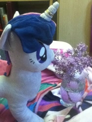 Size: 720x960 | Tagged: artist needed, safe, derpibooru import, twilight sparkle, flower, irl, photo, plushie