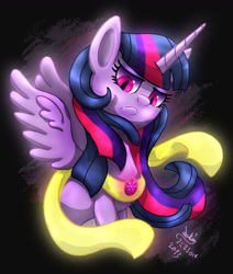 Size: 1100x1300 | Tagged: safe, artist:joakaha, derpibooru import, twilight sparkle, twilight sparkle (alicorn), alicorn, pony, female, mare, possessed, solo