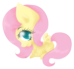 Size: 867x805 | Tagged: safe, artist:avelineh, fluttershy, pegasus, pony, simple background, solo, transparent background