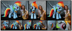 Size: 6250x2745 | Tagged: safe, artist:nazegoreng, derpibooru import, rainbow dash, human, absurd resolution, irl, irl human, life size, photo, plushie