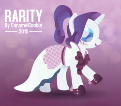 Size: 700x613 | Tagged: safe, artist:caramelcookie, rarity, pony, unicorn, blushing, female, horn, mare, purple mane, solo, white coat