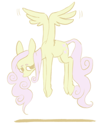 Size: 748x900 | Tagged: safe, artist:moo, fluttershy, pegasus, pony, female, mare, pink mane, solo, yellow coat