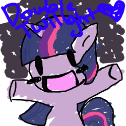 Size: 894x894 | Tagged: safe, artist:tsuitenai, derpibooru import, twilight sparkle, pony, unicorn, female, mare, multicolored mane, purple coat, solo