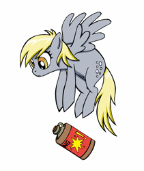 Size: 1057x1250 | Tagged: safe, artist:amiwakawaiidesu, derpy hooves, pony, clumsy, flying, jug, nitroglycerin, simple background, solo, this will end in explosions