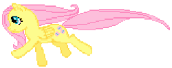 Size: 393x156 | Tagged: safe, artist:dragonshy, fluttershy, pegasus, pony, animated, pixel art, running, solo, sprite