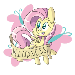 Size: 1024x1024 | Tagged: safe, artist:kittyateaperson, fluttershy, pegasus, pony, female, mare, old banner, solo