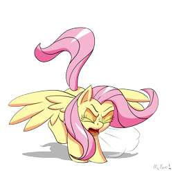 Size: 2309x2277 | Tagged: safe, artist:mcnum, fluttershy, pegasus, pony, cute, female, mare, sneezing