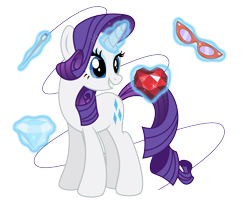 Size: 13500x10800 | Tagged: safe, artist:gurugrendo, artist:osipush, artist:vectorshy, artist:zutheskunk edits, rarity, pony, unicorn, absurd resolution, diamond, fire ruby, gem, glasses, magic, needle, ruby, simple background, solo, telekinesis, transparent background, vector