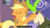 Size: 620x351 | Tagged: safe, screencap, applejack, earth pony, pony, magical mystery cure, hub logo, meme, solo, what my cutie mark is telling me, youtube caption