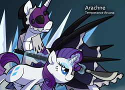 Size: 1280x924 | Tagged: safe, rarity, pony, unicorn, crossover, levitation, magic, persona, shin megami tensei, solo