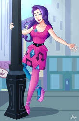 Size: 1500x2287 | Tagged: safe, artist:emberfan11, rarity, human, equestria girls, life is a runway, rainbow rocks, clothes, humanized, older, solo