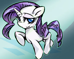 Size: 600x482 | Tagged: safe, artist:tyuubatu, rarity, pony, unicorn, female, horn, mare, solo, white coat