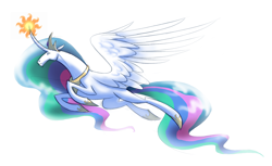 Size: 1334x817 | Tagged: safe, artist:beetlebot, princess celestia, alicorn, pony, doodle, magic, solo, sun