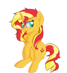 Size: 3692x4000 | Tagged: safe, artist:rainbowtashie, sunset shimmer, pony, unicorn, female, simple background, sitting, solo, transparent background