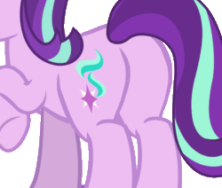 Size: 1200x1016 | Tagged: safe, anonymous artist, derpibooru exclusive, edit, starlight glimmer, pony, unicorn, butt, butt only, female, glimmer glutes, mare, plot, simple background, solo, transparent background