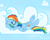 Size: 2500x2000 | Tagged: safe, derpibooru import, rainbow dash, pegasus, pony, cloud, cute, dashabetes, on back, sleeping, solo