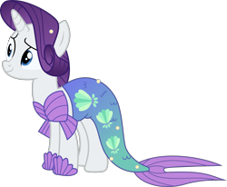 Size: 3054x2520 | Tagged: safe, artist:timelordomega, rarity, mermaid, scare master, clothes, costume, mermarity, nightmare night, nightmare night costume, simple background, solo, transparent background, vector