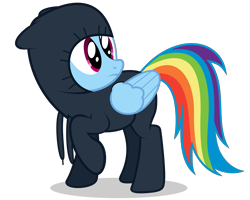 Size: 2500x2000 | Tagged: safe, artist:tizerfiction, derpibooru import, rainbow dash, pegasus, pony, read it and weep, looking back, raised hoof, simple background, solo, transparent background, vector