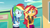 Size: 1920x1080 | Tagged: safe, derpibooru import, screencap, rainbow dash, sunset shimmer, better together, equestria girls, rollercoaster of friendship, crossed arms, female, geode of empathy, geode of super speed, magical geodes