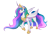 Size: 1528x1080 | Tagged: safe, artist:demonic-pokeyfruit, princess celestia, alicorn, pony, female, mare, simple background, solo, transparent background