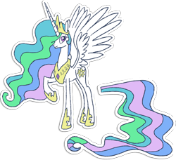 Size: 5212x4755 | Tagged: safe, artist:kaizerin, princess celestia, alicorn, pony, absurd resolution, pin the tail on the pony, solo