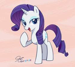 Size: 1200x1068 | Tagged: safe, artist:sennishi, rarity, pony, unicorn, pixiv, raised hoof, solo