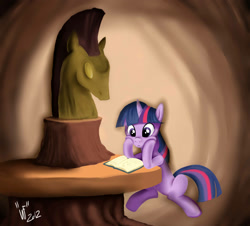 Size: 2740x2472 | Tagged: safe, artist:wolverfox, derpibooru import, twilight sparkle, book, reading, solo