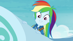 Size: 1920x1080 | Tagged: safe, derpibooru import, screencap, rainbow dash, better together, equestria girls, rollercoaster of friendship, geode of super speed, magical geodes, solo