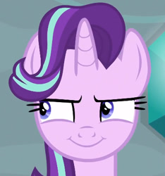 Size: 401x429 | Tagged: safe, screencap, starlight glimmer, pony, unicorn, cropped, episode needed, plotting, plotting your demise, sinister, smiling, solo, starlight glimmer is best facemaker, up to no good