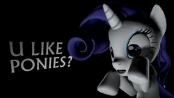 Size: 1920x1080 | Tagged: safe, artist:gaohaq, rarity, pony, unicorn, 3d, dark, oooooh, question, simple, source filmmaker