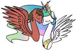 Size: 3220x2120 | Tagged: safe, artist:ask-pony-venice, princess celestia, oc, alicorn, pony, alicorn oc, crossover, crossover shipping, female, hetalia, male, ponified, rome, shipping, straight