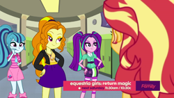 Size: 1280x720 | Tagged: safe, alternate version, artist:foreverbunkey123, adagio dazzle, aria blaze, sonata dusk, sunset shimmer, equestria girls, rainbow rocks, fake, fake screencap, faker than a three dollar bill, hilarious in hindsight, the dazzlings