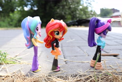 Size: 6000x4000 | Tagged: safe, artist:artofmagicpoland, princess celestia, principal celestia, sunset shimmer, twilight sparkle, twilight sparkle (alicorn), alicorn, equestria girls, doll, equestria girls minis, female, lesbian, shiplestia, shipping, sunsetsparkle, toy