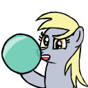 Size: 128x128 | Tagged: safe, artist:somedrawer, derpy hooves, pony, simple background, solo, transparent background