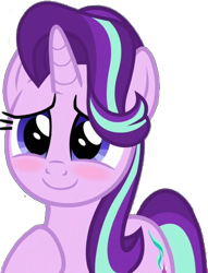 Size: 1566x2048 | Tagged: safe, edit, edited screencap, editor:php77, screencap, starlight glimmer, pony, unicorn, bad edit, blushing, cute, female, glimmerbetes, happy, mare, not a vector, raised hoof, simple background, smiling, transparent background