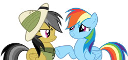 Size: 5486x2592 | Tagged: safe, artist:dashiesparkle, derpibooru import, daring do, rainbow dash, pegasus, pony, daring don't, simple background, svg, transparent background, vector