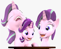 Size: 4088x3243 | Tagged: safe, artist:flushthebatsanta, starlight glimmer, pony, unicorn, 3d, eyes closed, female, laughing, laughing tom cruise, mare, meme, open mouth, source filmmaker