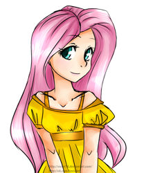 Size: 1024x1229 | Tagged: safe, artist:voilet14, fluttershy, human, humanized, solo