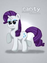 Size: 480x640 | Tagged: safe, artist:ljdamz1119, rarity, pony, unicorn, female, horn, mare, monochrome, purple mane, solo, white coat