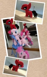 Size: 720x1184 | Tagged: safe, artist:catzilerella, pinkie pie, deadpool, irl, photo, plushie, ponified