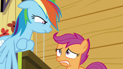 Size: 1280x720 | Tagged: safe, derpibooru import, screencap, rainbow dash, scootaloo, pegasus, pony, the washouts (episode)