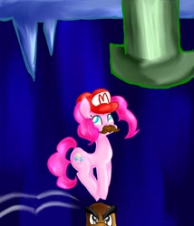 Size: 828x966 | Tagged: safe, pinkie pie, earth pony, pony, female, mare, mario, pink coat, pink mane, solo, super mario bros.