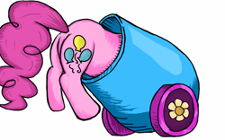 Size: 1280x800 | Tagged: artist needed, safe, pinkie pie, earth pony, pony, party cannon, plot, pony cannonball