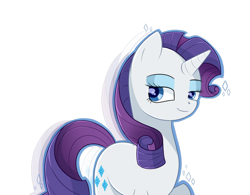 Size: 1000x780 | Tagged: safe, artist:kodabomb, rarity, pony, unicorn, female, horn, mare, solo, white coat