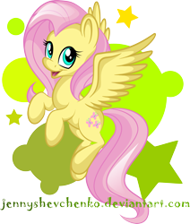 Size: 2231x2627 | Tagged: safe, artist:jennyshevchenko, fluttershy, pegasus, pony, female, mare, pink mane, solo, yellow coat