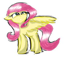 Size: 1280x1024 | Tagged: safe, artist:shinnydraw, fluttershy, pegasus, pony, female, mare, pink mane, solo, yellow coat