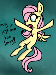 Size: 614x816 | Tagged: safe, artist:daisy-dictator, fluttershy, pegasus, pony, female, mare, pink mane, solo, yellow coat