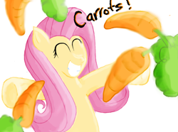 Size: 1492x1108 | Tagged: safe, artist:randomflakey, fluttershy, pegasus, pony, carrot, female, mare, solo