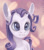 Size: 1024x1152 | Tagged: safe, artist:pessadie, rarity, pony, unicorn, :3, curved horn, ear fluff, solo