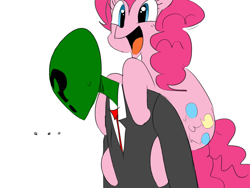 Size: 1400x1050 | Tagged: safe, artist:sunibee, pinkie pie, oc, oc:anon, human, piggyback ride, ponies riding humans